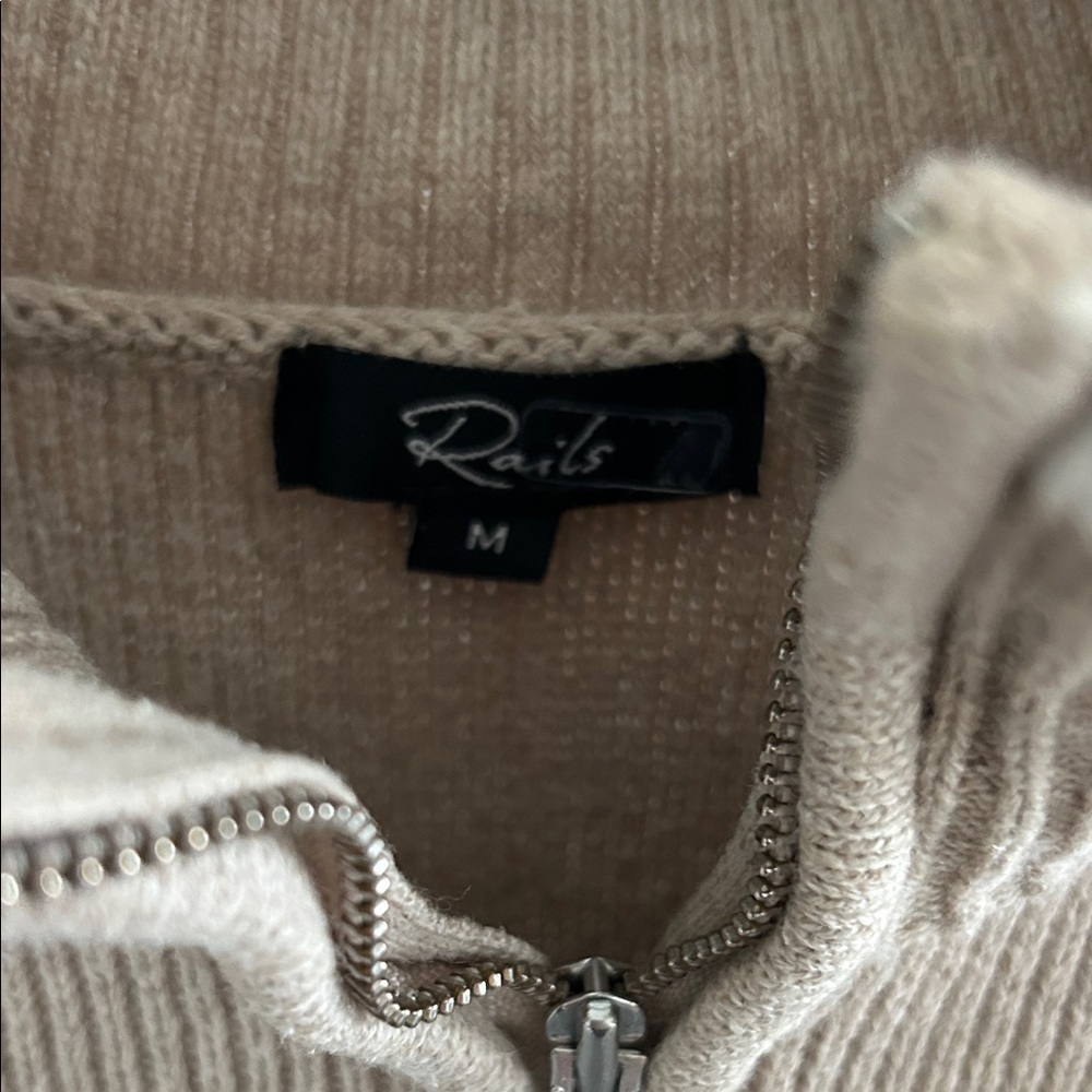 RAILS Tessa Sweater Beige and White Striped Turtleneck Sweater - Picture 2 of 6